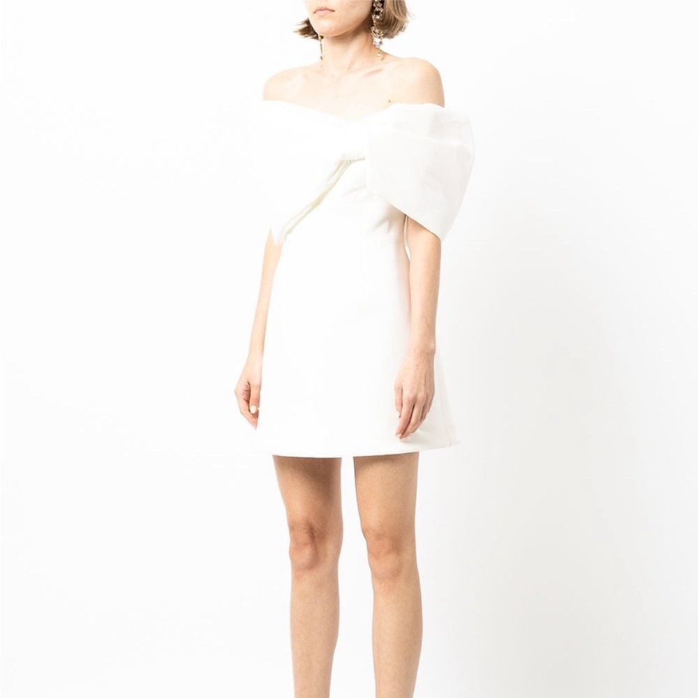 Rachel Gilbert Bow Mini Dress